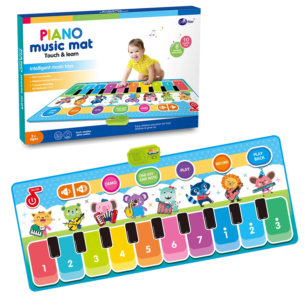 Soft Piano Mat for Toddler Touch Musical Dance Mat Play Mat for Baby Touch and Learn Educational Toy Piano Carpet