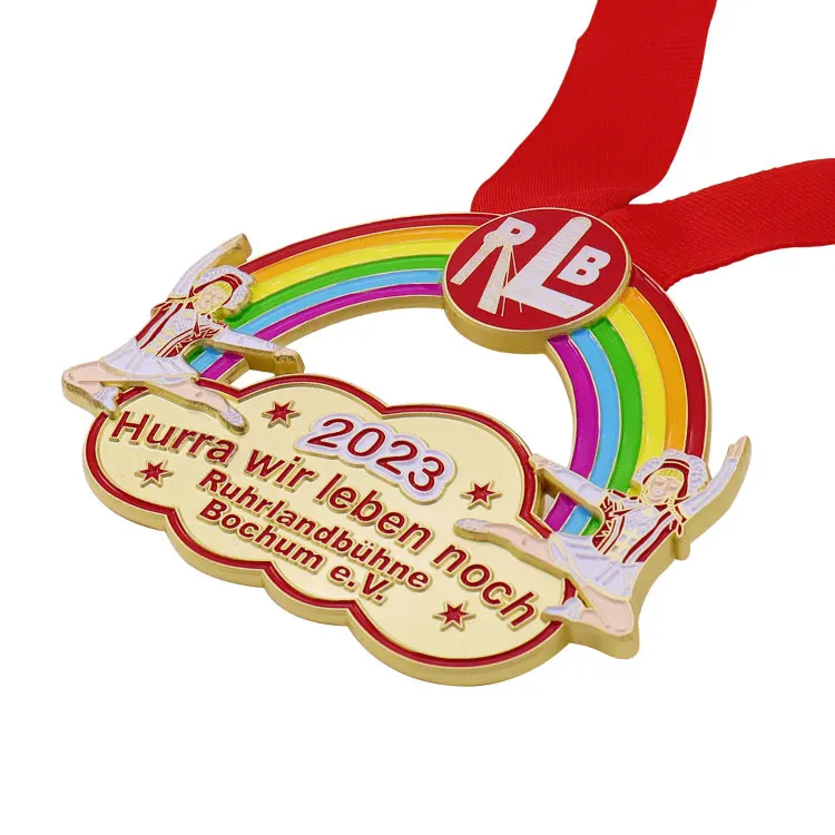 Custom Made Hard Enamel Commemorative Carnival Brass Antique 3D Blanks Medal