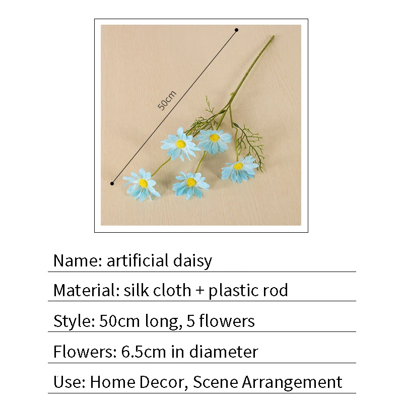 Cheap Wholesale Artificial Flowers 5 Daisy Home Decor Flower Arrangements Artificial Daisy Flowers