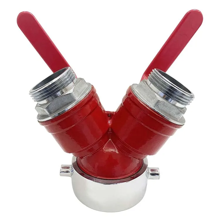 
Customized Fire Fireghting Accessories Brass 2 Ways Fire Hose Divider Water Divider for Firefighting 