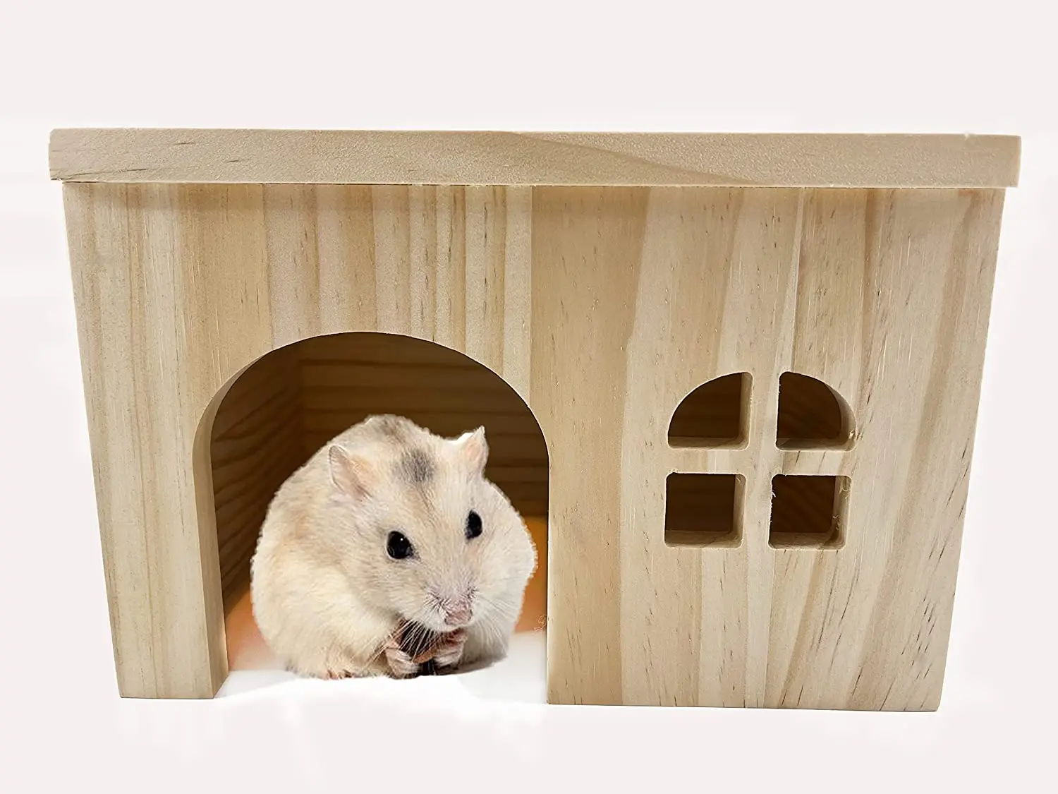 Natural Wood House Pet Guinea Pig Hamster Hedgehog or Rat Chipmunk Syrian Hamster Small Animals Wooden Hideout Habitats