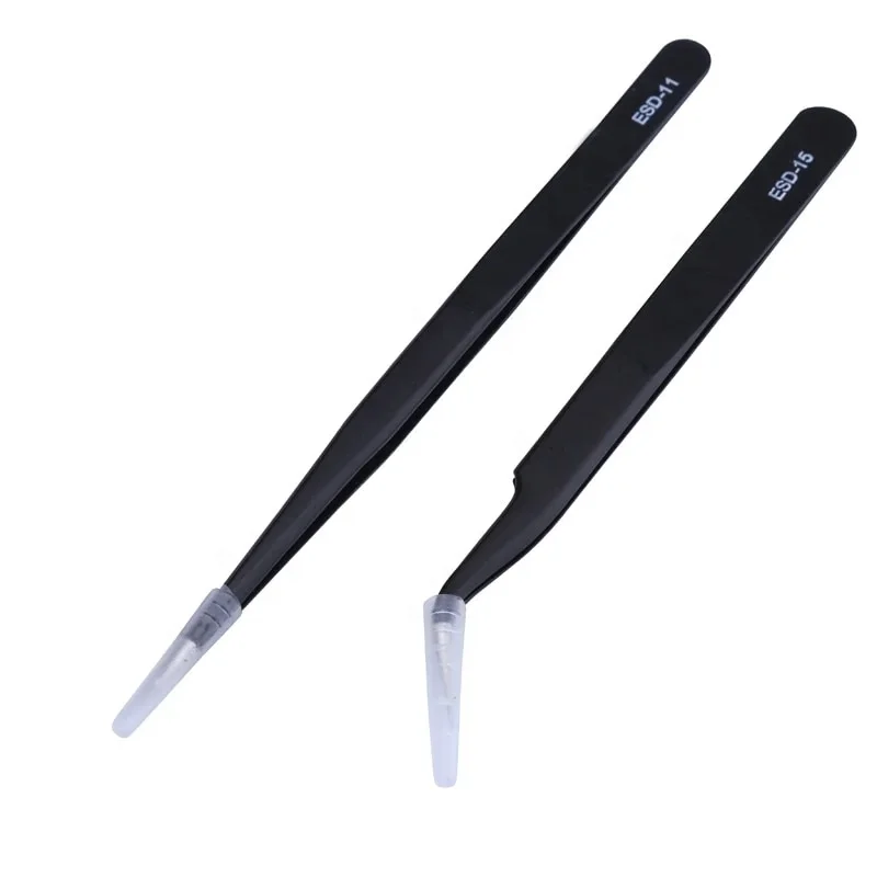 Steel Tweezers Picker Set,Upgraded Anti-Static Stainless Steel Curved of Tweezers for Diamond Painting Tools