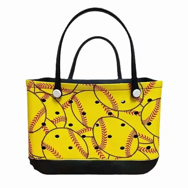 Custom Sublimation Bogg Beach Bag BOGG BAG Small Waterproof Washable Tote for Beach Boat Pool Work Sports Baseball Bogg Bag