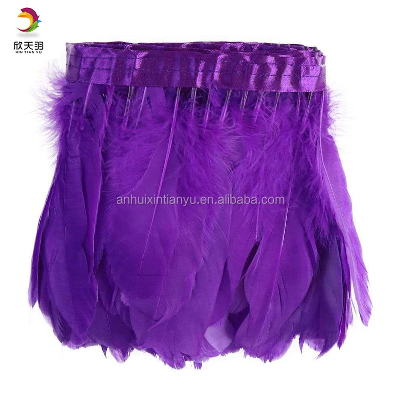 Clothing Garments White Feathers Trim Goose Feather Fringe for Sale