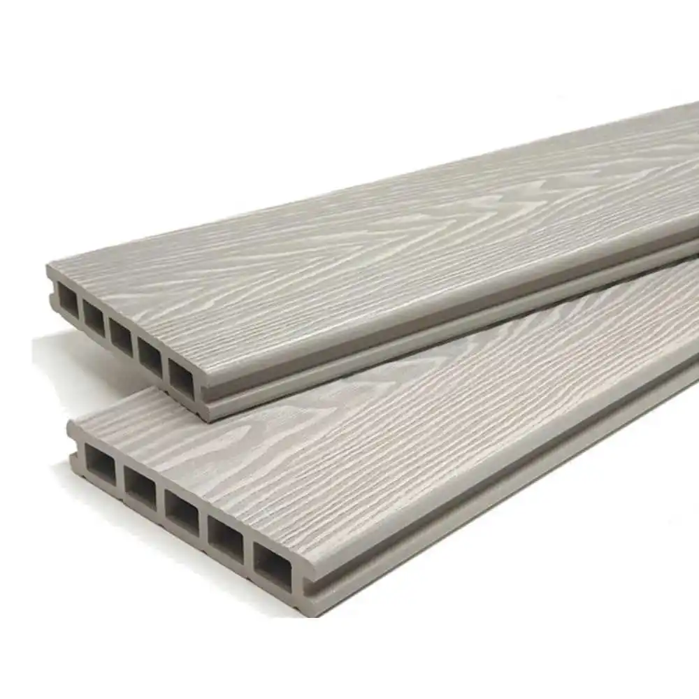 New Natural Wooden Plastic 3D Wood Grain Embossing Composite Decking Outdoor Garden Flooring