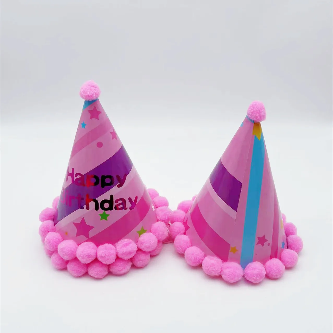 party hat birthday paper cone  Colorful With Star Funny Hats Mix Festival Carnival Party Hat