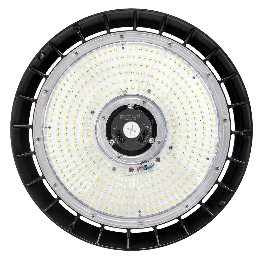 Minglight USA 100W-300W UFO LED High Bay Light IP65 Aluminum Body 4000K Color Temperature ETL Certified Lighting Warehouse