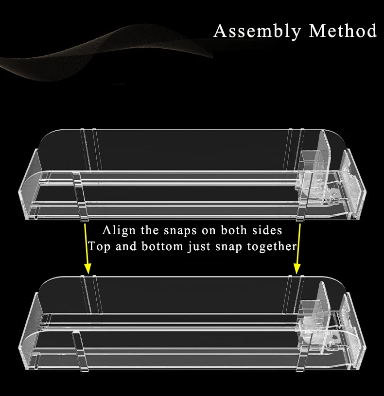 Retail Display Acrylic Divider Spring Loaded Adjustable Cigarettes Tobacco Pack Product Cabinet Tray Lane Shelf Pusher System