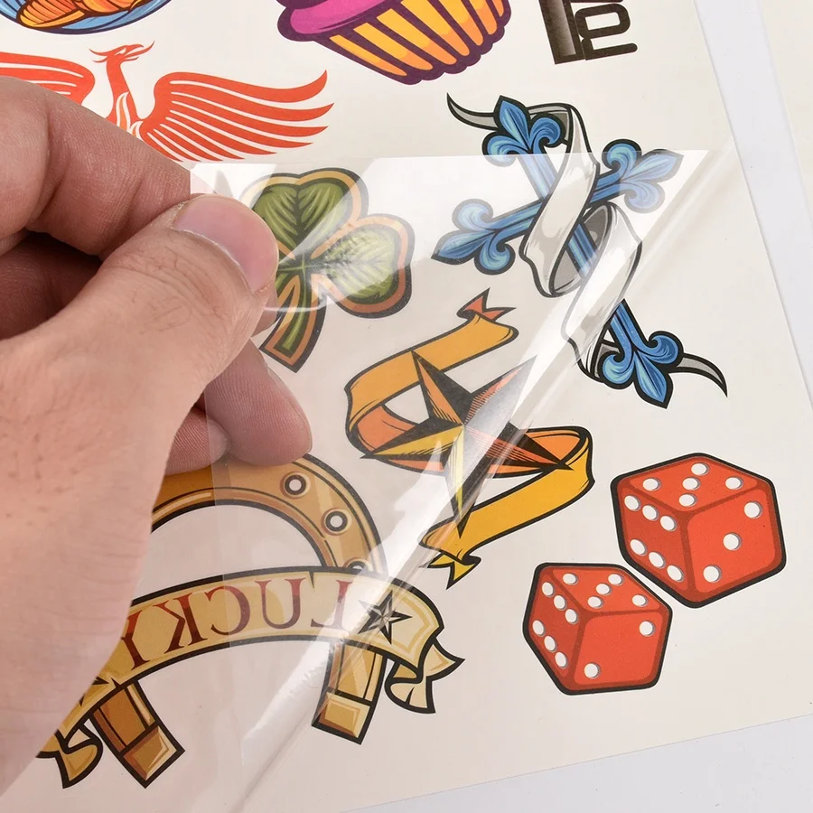 Custom Wholesale Face Arm Temporary Tattoo Sticker Makeup Halloween Tattoo Sticker Waterproof 10 Sheets