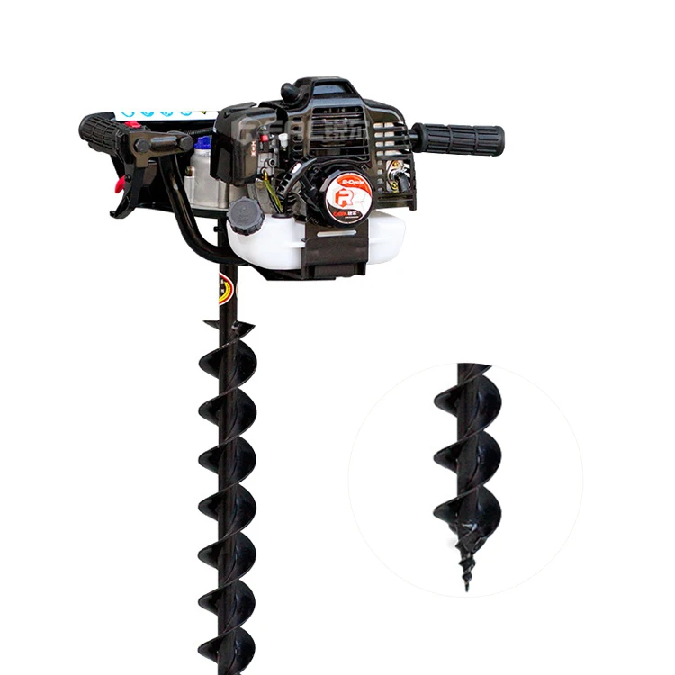 49CC Petrol Post Hole Digger Drill Borer Fence Extension Auger Bits Tree Planting Earth Auger Machine Hole Digger earth auger