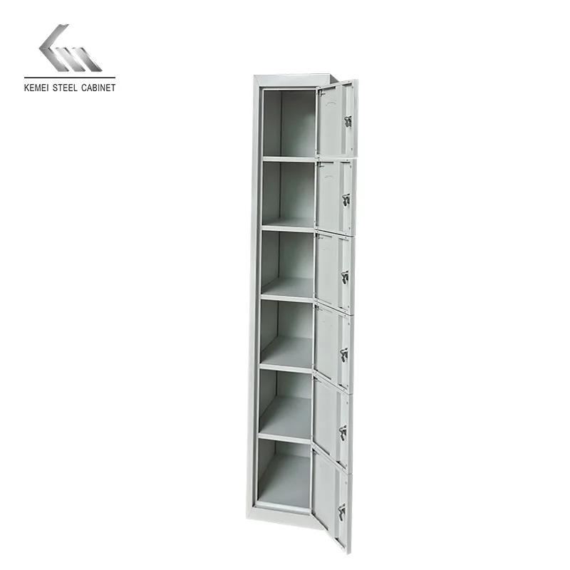 Commercial Custom Design Steel Line Furniture Metal Locker Cabinet 6 Doors For Gym Steel Commercial Clothes Storage Locker