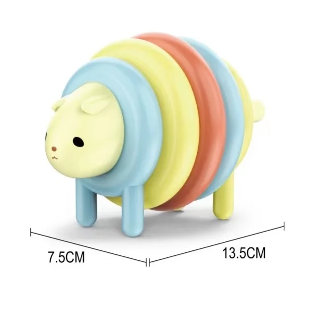 2022 early education assemble animal learning stacking rings plastic spielzeug other educational toys for baby