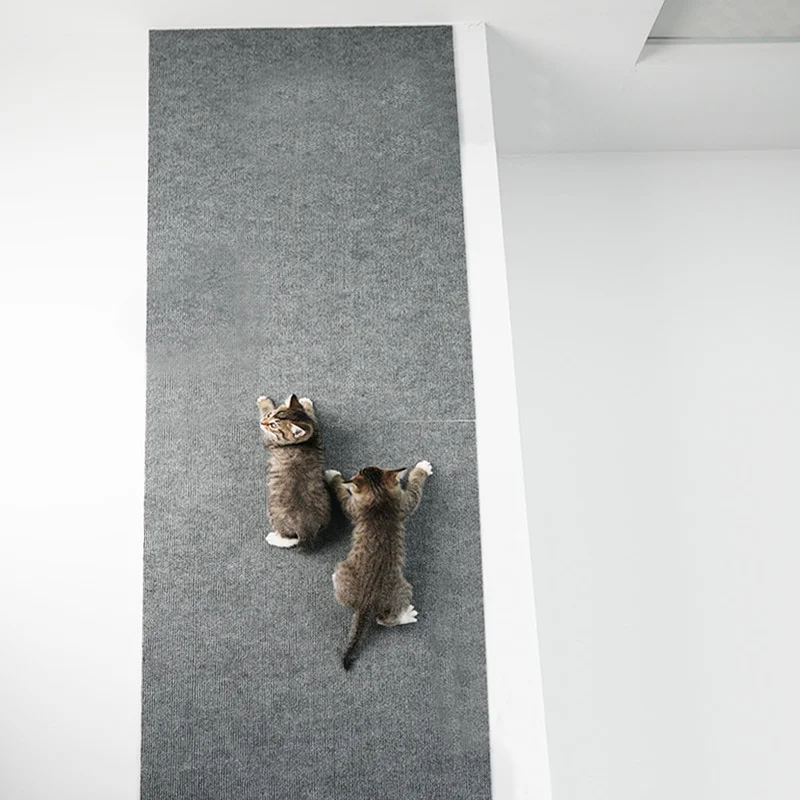 Cat Versatile Self-Adhesive Wall Scratching Pads for Wall Furniture, Scratching Posts and Couch Protection Cat Scratch Mat
