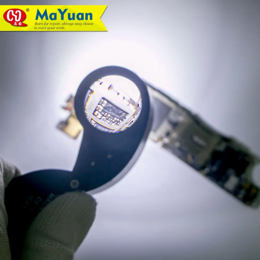 Pocket Size 40X25mm Folding illuminating LED Magnifier with UV Lamp