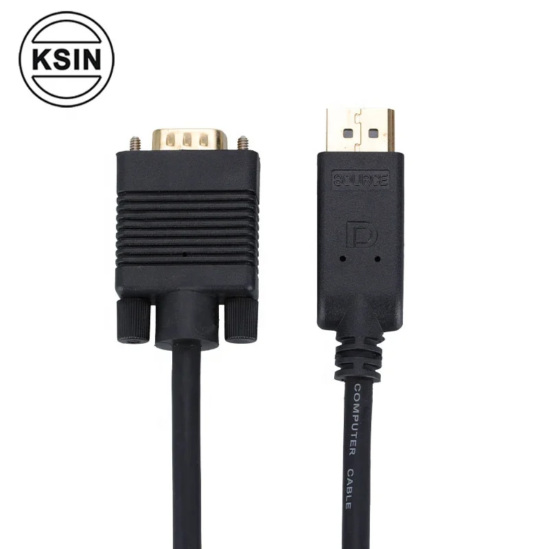 Высокое качество DP к VGA DisplayPort Мужской кабель для HDTV монитора
