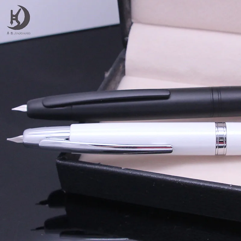 Custom pen design matte Black press Fountain pen Retractable Fine Nib imprint name logo business gift calligraphy writing pen