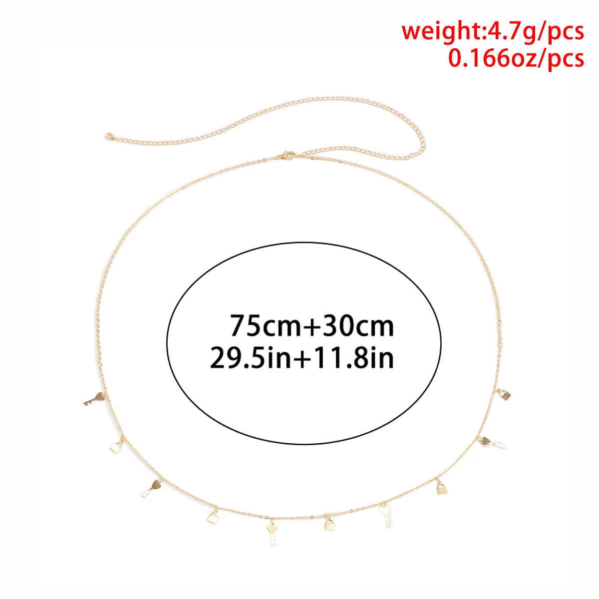 SHIXIN Bikini Lock Key Padlock Pendant Waist Chain Dainty Keychain Beaded Belly Gold Silver Women Body