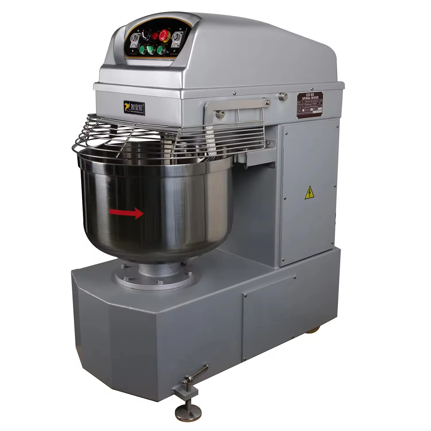 40L Capacity Dough Spiral Mixer Machine 40L Large Bakery Spiral Dough Mixer