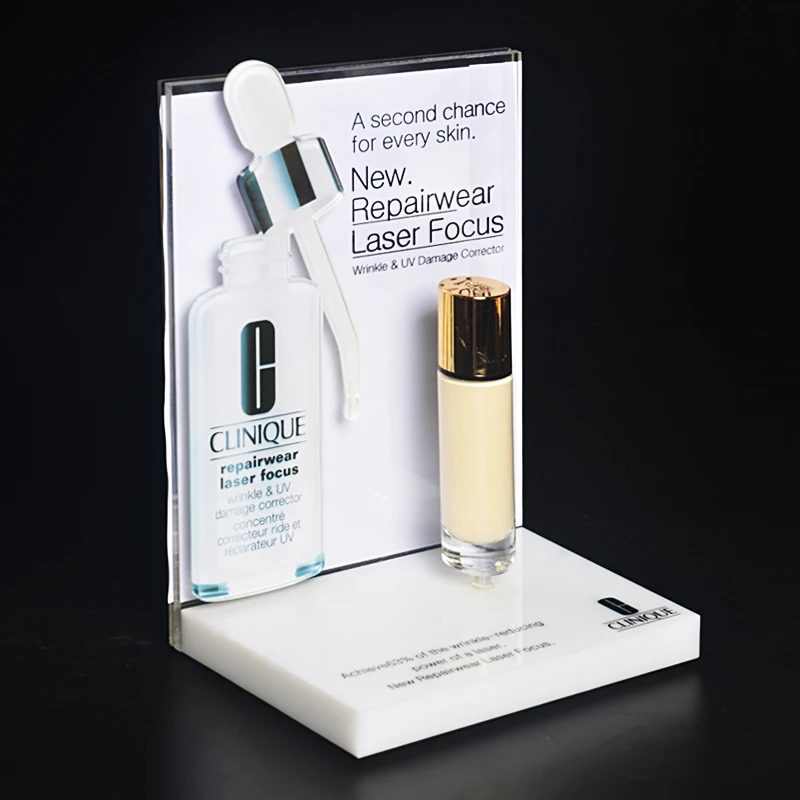 Countertop Custom Skin Care Makeup Holder Acrylic Stand/Cosmetic Makeup Counter Display