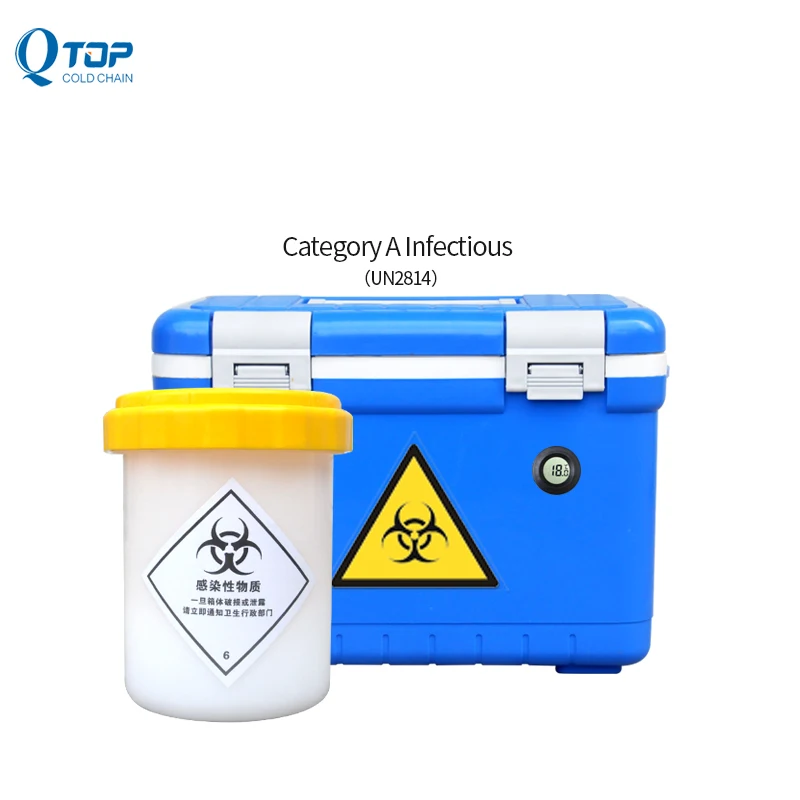 UN2814 injection molding manufacturer 12L medicine transport blood vaccine plastic cooler box