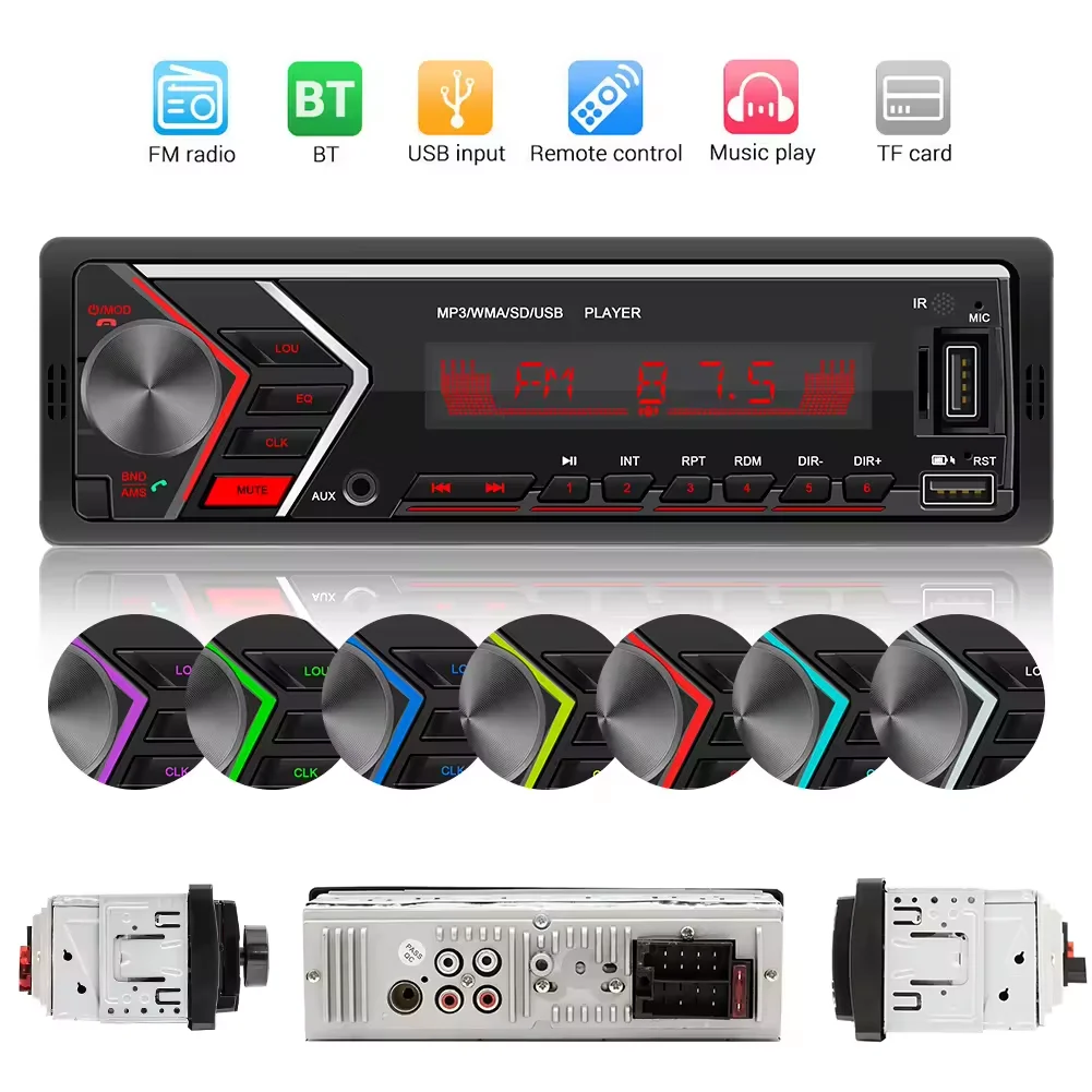 Model 505 Universal 1din Car Radio Stereo Audio Mp3 Player With Fm Bt Usb Aux For Car Dashboard Player