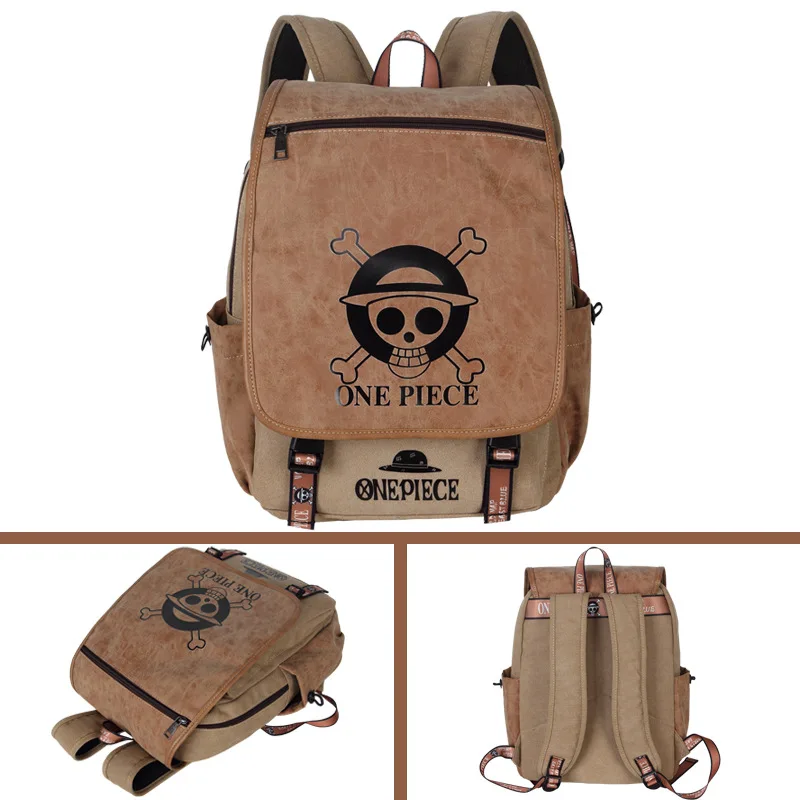 Popular Japan Anime Luffy Chopper Cartoon Backpack Demon Slayer Canvas Teenagers School Backpack
