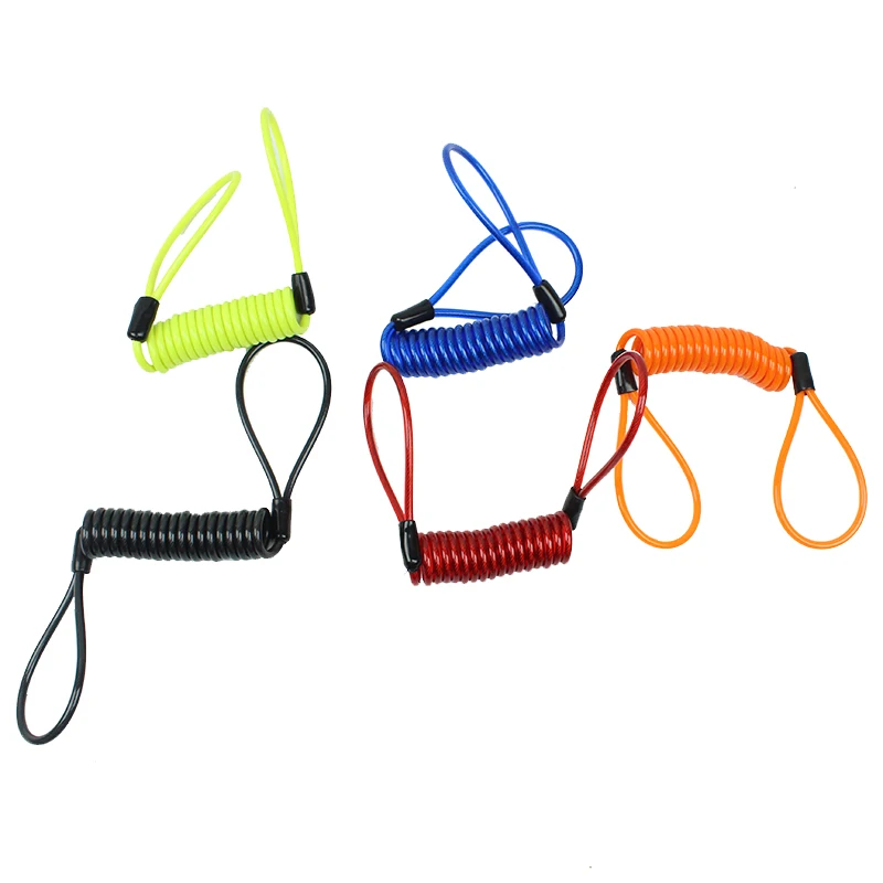 Hot Selling Cable Disc Alarm Lock Safety Padlock 5 inch Safety Alarm Warning Spring Coil Wire  Reminder Rope Made In China