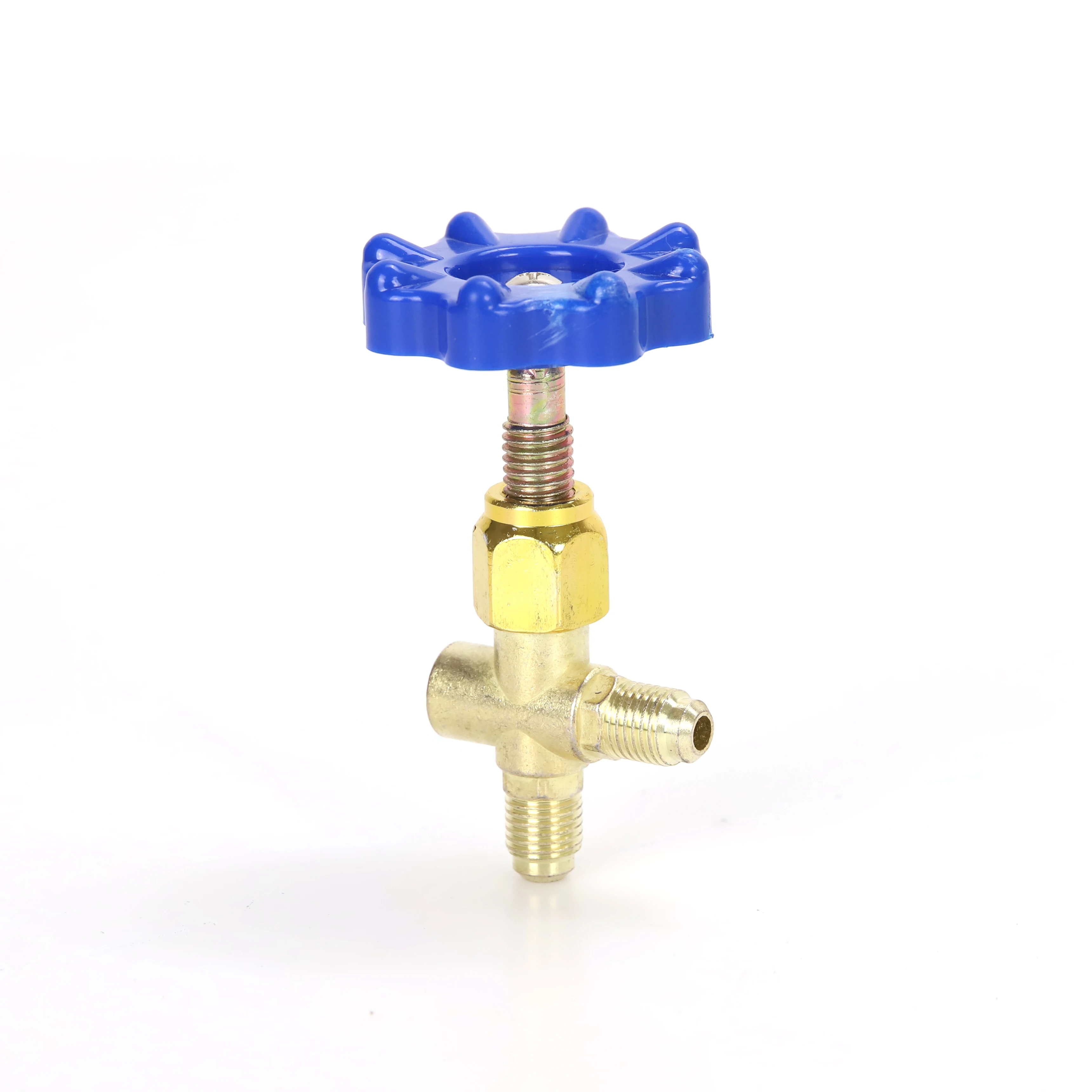 Three Ways Single Manifold Gauge Valve Body For Refrigerant Charging Pressure Gauge