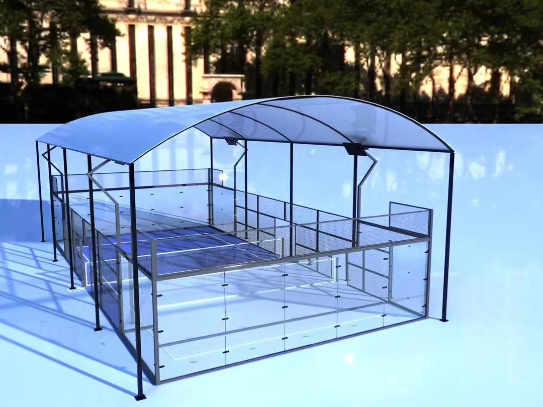 padel court/squash court/pickleball court with roof   high quality customized  padel grass 10 years warranty