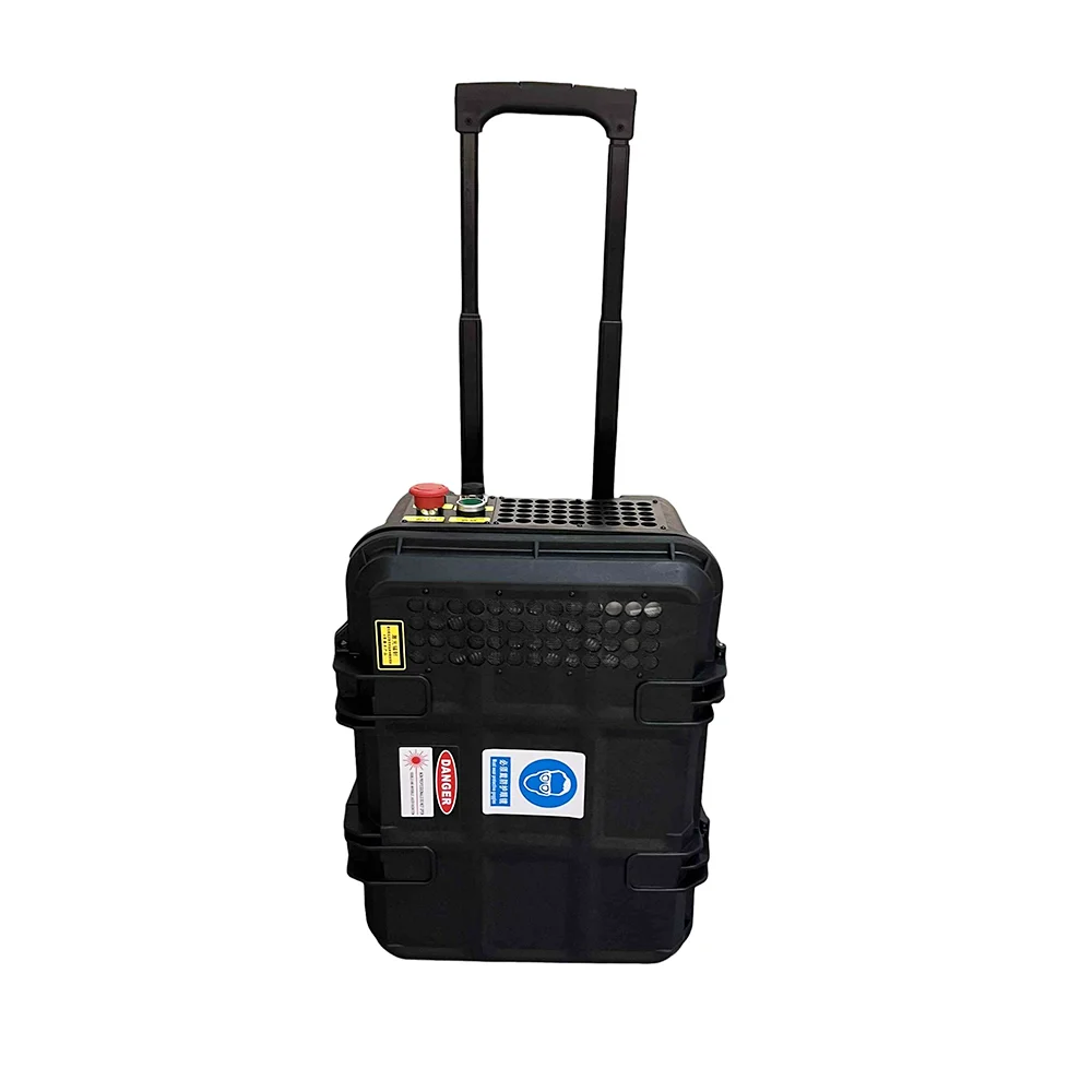 Laser Lazer Cleaning Machine Portable Pulse Luggage 100w 200w 300w Single Mode for Rust Oil Remover Paint Laser Cleaning Machine