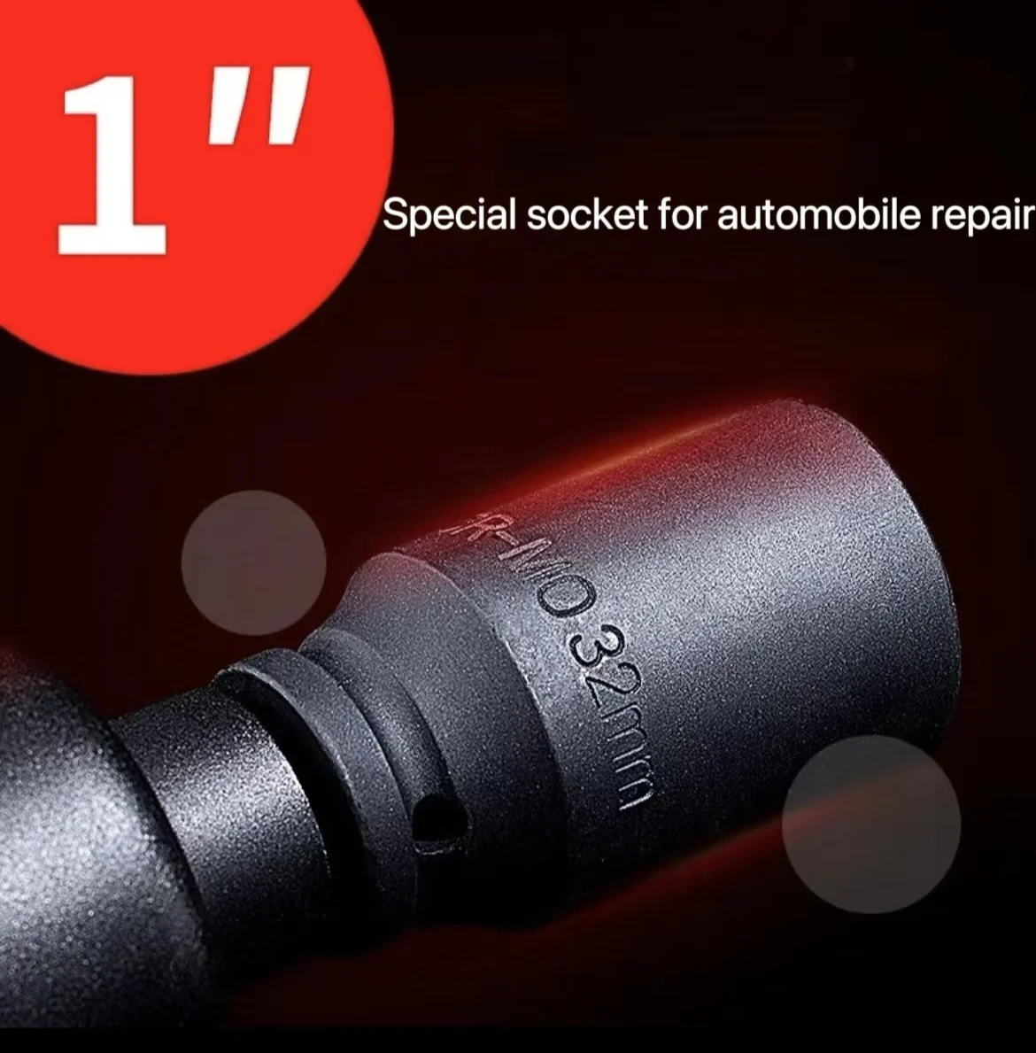 8mm 1/2 Inch Small Square Air Impact Wrench Electric Pneumatic Hexagonal Short Socket Chrome Finish OEM Customizable Repair Use