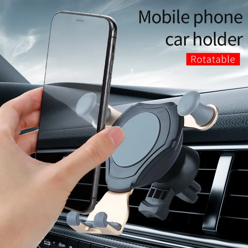 Car universal mobile phone navigation gravity mount for car air vent dashboard rotatable navigation mount accessories
