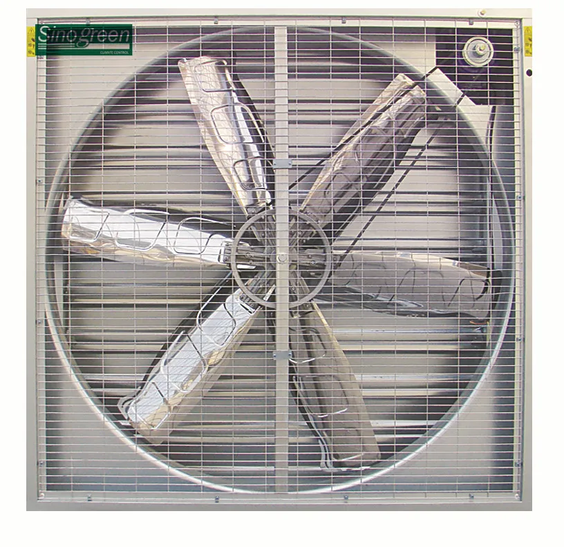 Sinogreen belt driven push pull type exhaust fan, 54 inch poultry house cooling exhaust fan