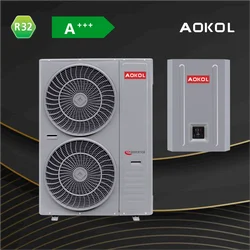 Erp A+++ 15kW Air to Water Split Air to water Heat pump R32 gas WIFI Full DC Inverter EVI China heat pump, OEM factory heat pump