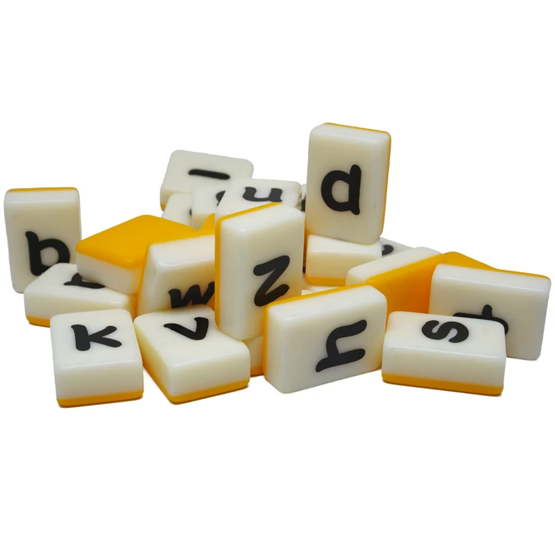 Заводская цена пользовательский 27*19*10 мм Пластиковый Акриловый маленький размер Алфавит обучение Чистые Плитки для игр