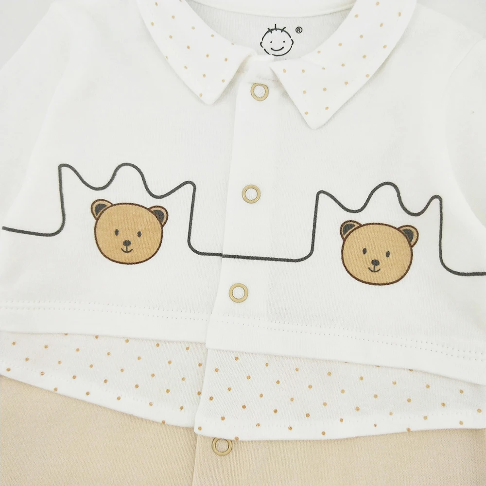 OEM service available baby rompers comfortable cartoon printing baby onesie Oeko tex standard baby clothes