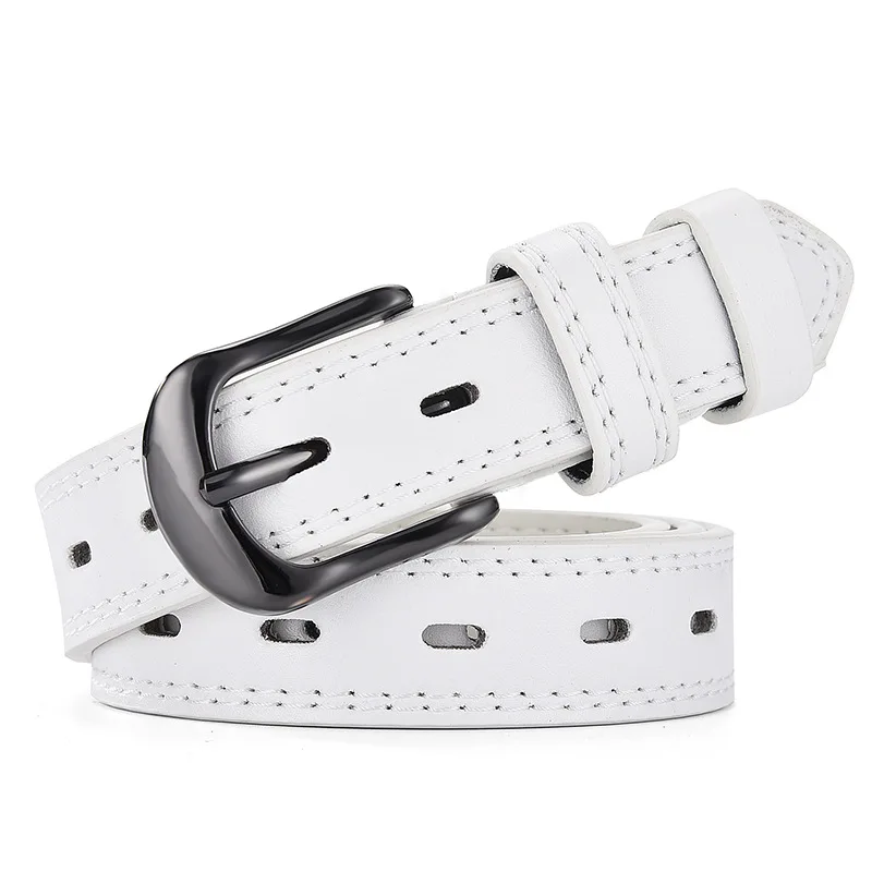 
Hot sale Alloy Women summer PU Leather Belt Wholesale Double Ring 