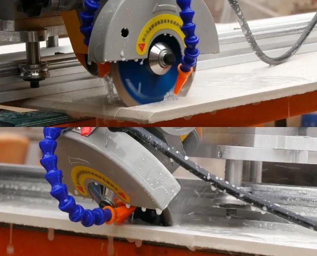 Professional Automatic moving 45 Degree Miter Wet Cutting Machine Rail Saw For Granite Tile Marble Stone Machinery