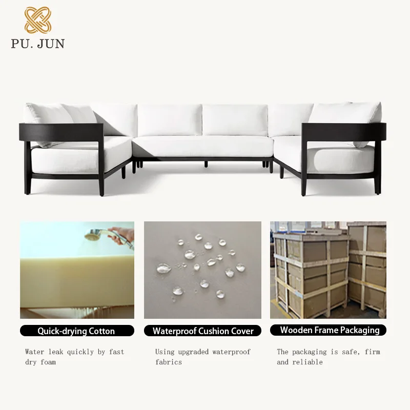 new modern design alloy couch with glass outdoor furniture aluminum sofa set ambia metal aluminium garden furniture outdoor set