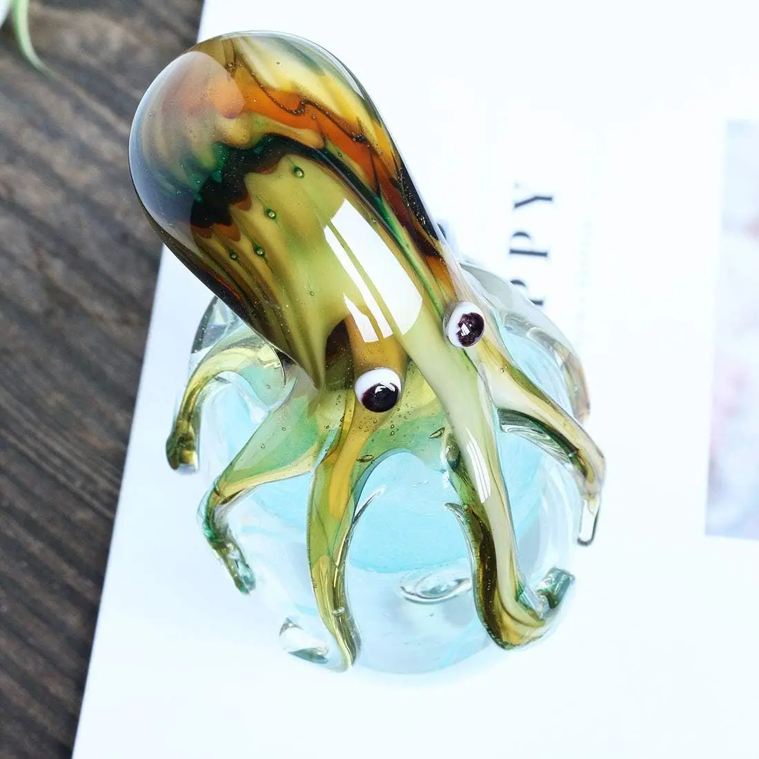 Handmade Blown Glass Octupus and Jellyfish Christmas Gift Novelty Creative Home Decoration