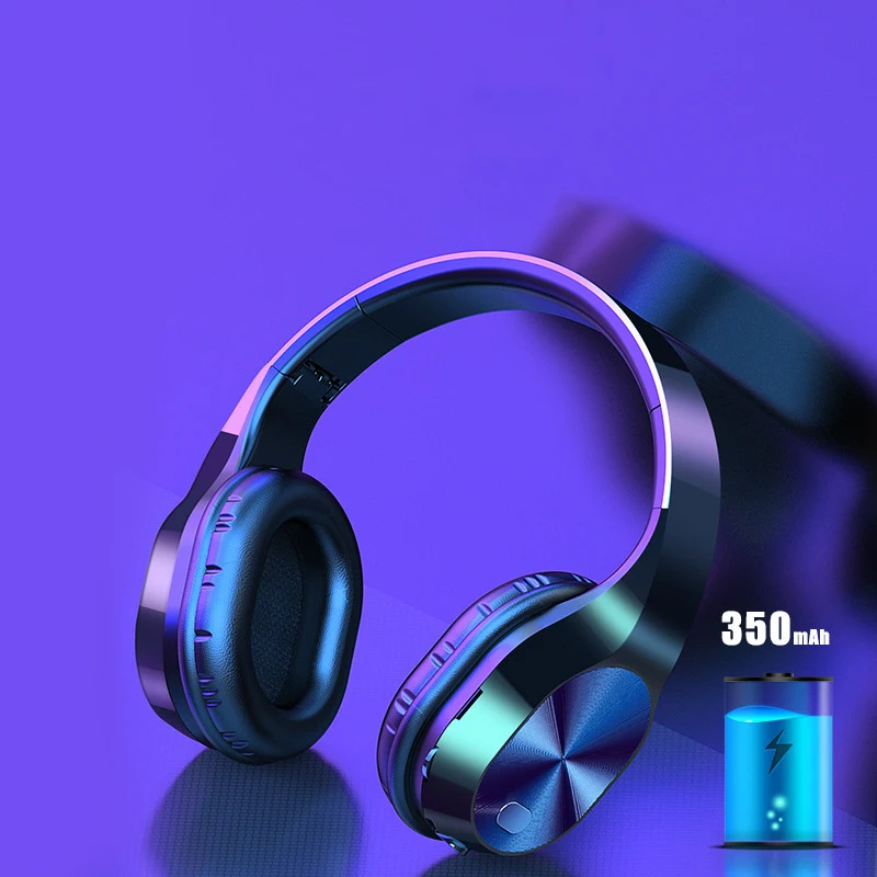 Oem Cheapest Foldable Soft Memory-protein Earmuffs Wireless Hi-fi Stereo T5 Headband Headphones