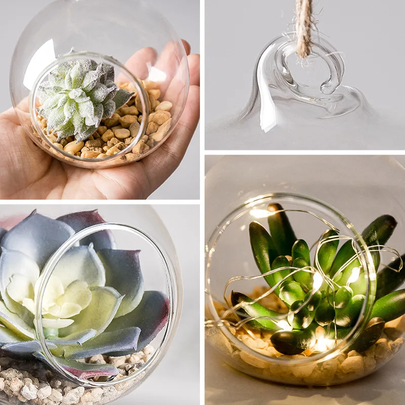 Hanging Ornament Craft Sphere Transparent Glass Ball Round Christmas Ball For Christmas Tree Decoration