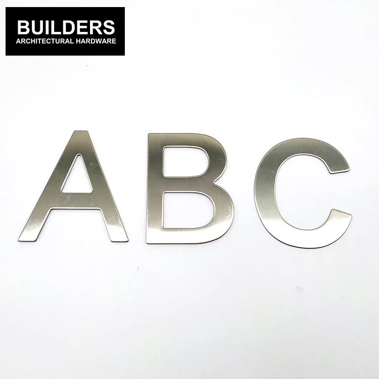 OEM design stainless steel A to Z apartment signage hotel room number letters