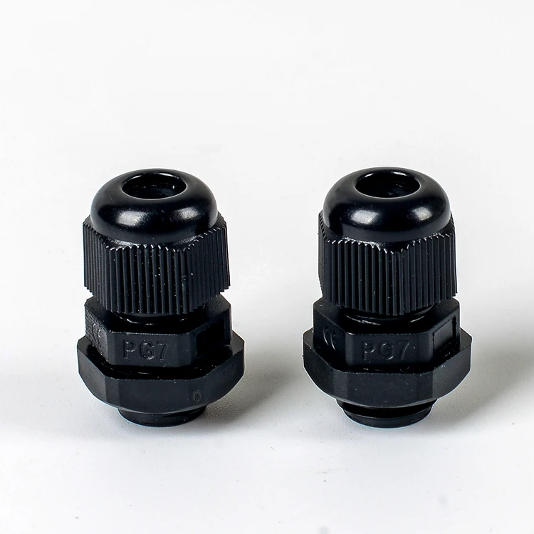 Plastic joint IP67 waterproof connector with CE PG7 nylon cable glands