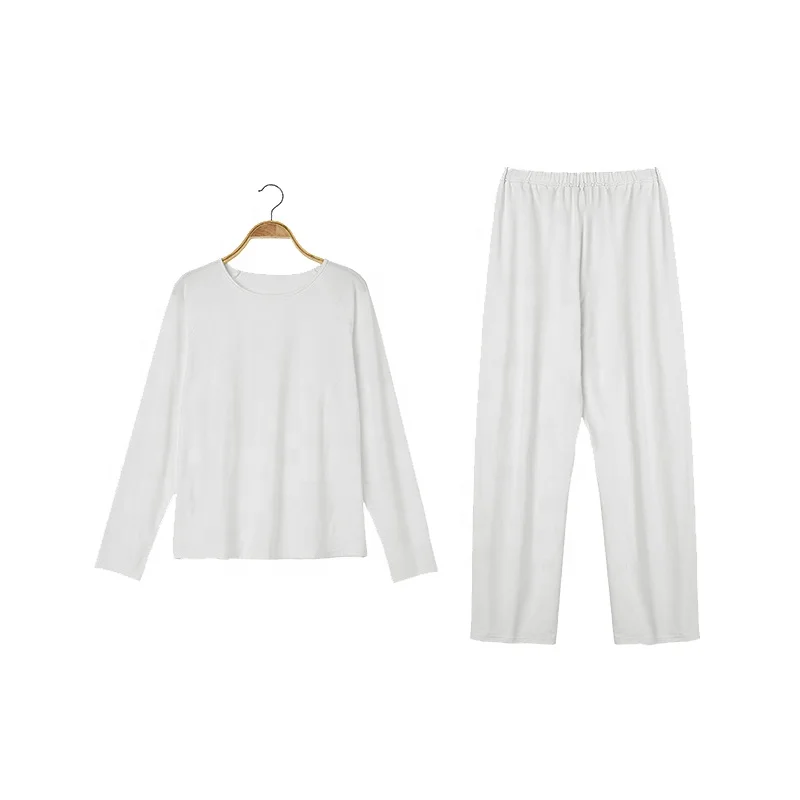 US Size DIY Design Lounge House Casual Wear Customized Logo Family Sleepwear Sublimation White 2 Pcs Pajamas Sets