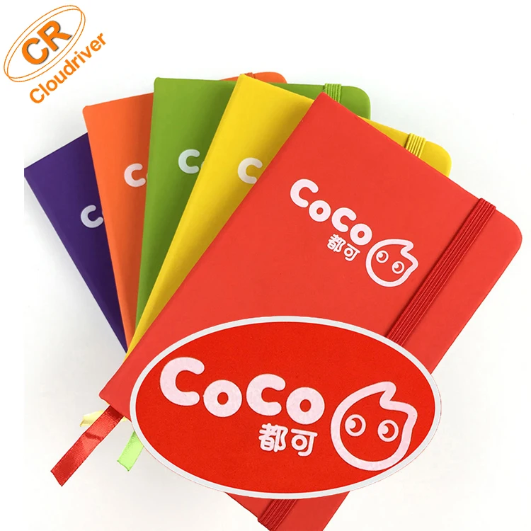 Custom Logo Printing New Lined Diary Note Pads PU Leather Hardcover Classic Journal Notebook