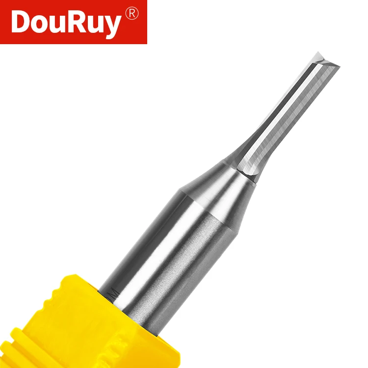 DouRuy 1/2 Shank Tct Carbide Straight Router Bit 2 Flutes For MDF And Wood Woodworking TCT Straight Drill Router Bit for Wood