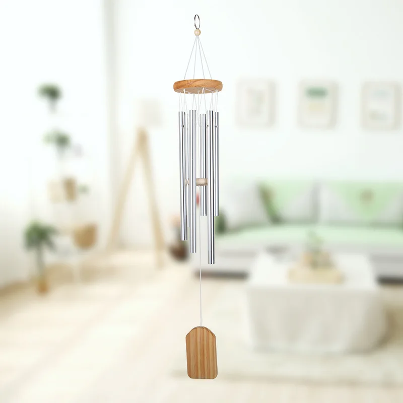 
China Balcony door decoration gift wind chimes pine metal small wind chimes Nordic pastoral aluminum tubes 