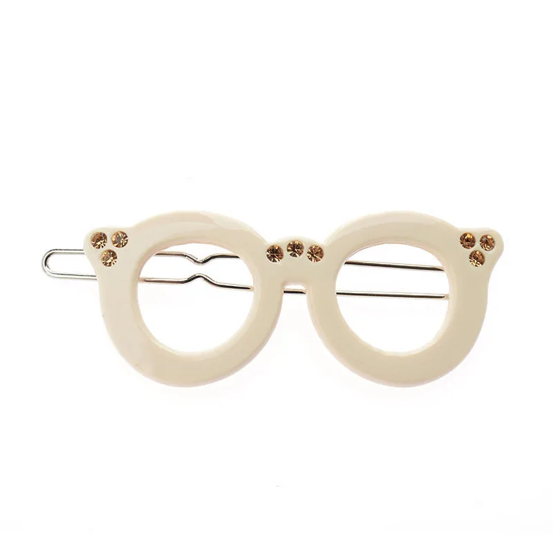 Fashion Girls Rhinestone Glass Shape Design Hair Pin Clips Wholesale