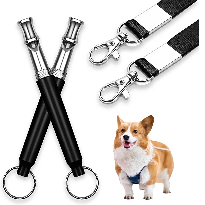 Dog Whistle correction pet dog training clicker whistle ultrasonic stainless steel buffalo horn stag stop barking dog whistle